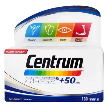 Centrum Silver 50 Años 100 Tabletas — Haleon