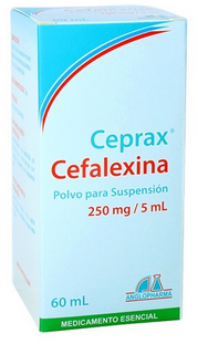 Ceprax 250 mg/5 ml (cefalexina) suspensión 60 ml — Anglopharma