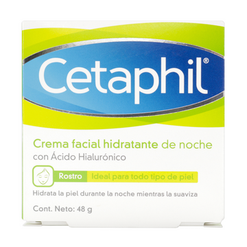 Cetaphil Crema Facial Noche 48 gr - Crema reparadora nocturna para piel seca y sensible
