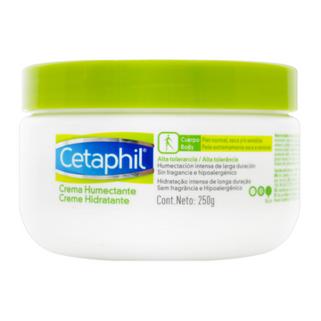 Cetaphil Crema Hidratante 250 g tarro blanco con tapa azul - hidratante piel seca y sensible