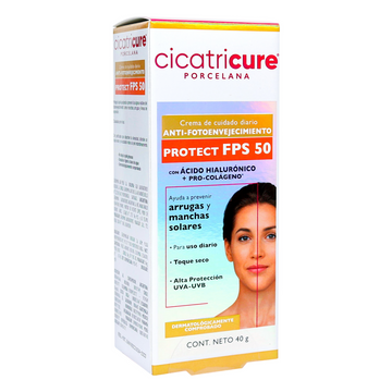 Cicatricure Porcelana Crema FPS 50 Mate 40 g - protección solar efecto mate