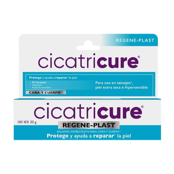 Cicatricure Regene-Plast bálsamo humectante cara y cuerpo tubo 30 g — Genomma Lab