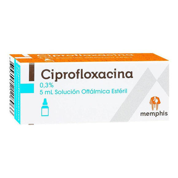 Ciprofloxacino 0.3% Solución Oftálmica x 5 mL Memphis