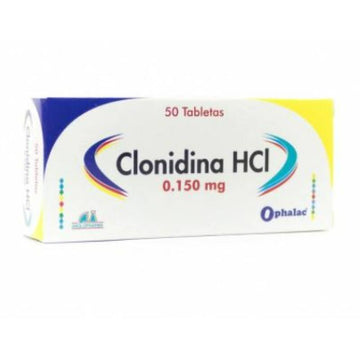 Clonidina HCl 0.150mg 50 tabletas — Anglopharma