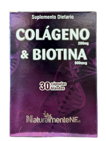 Colágeno 200mg + Biotina 900mcg 30 cápsulas