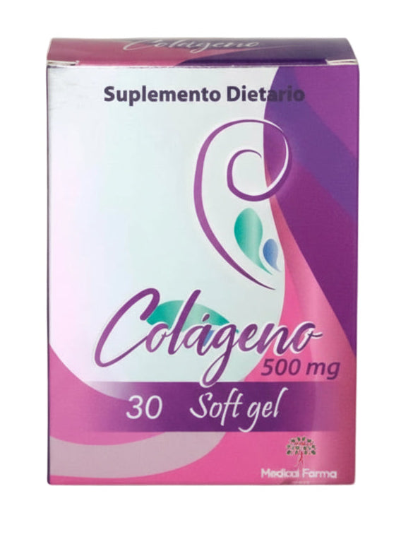 Colágeno 500mg 30 Cápsulas Blandas — Medical Farma