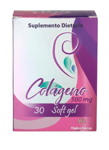 Colágeno 500mg 30 Cápsulas Blandas — Medical Farma