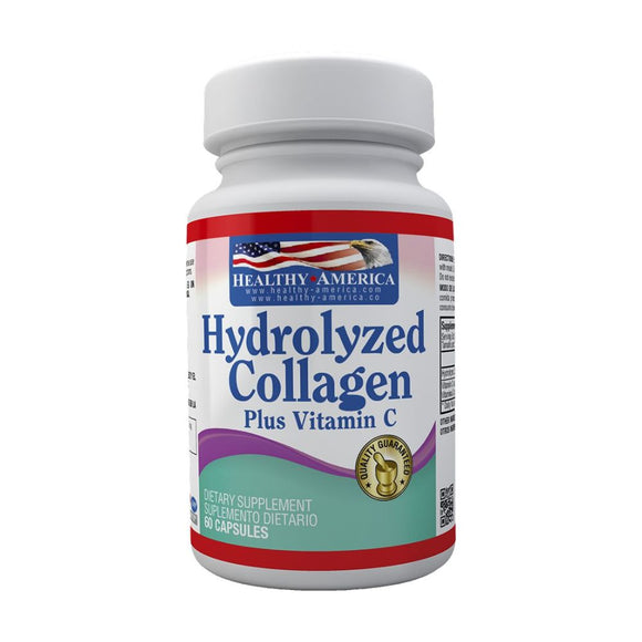 Colágeno Hidrolizado Plus con Vitamina C 60 cápsulas — Healthy America