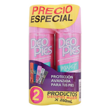 Combo Desodorante Deo Pies Mujer Spray 260 ml x 2 + 50 ml - Recamier