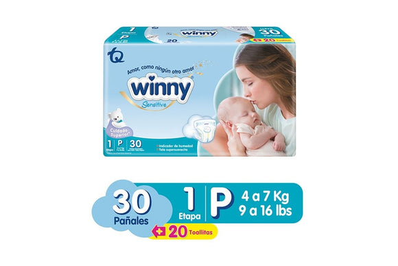 Pañal Winny Sensitive Etapa 1 x30 unidades — Tecnoquímicas S.A.