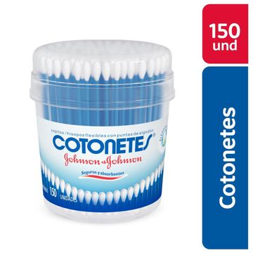 Copitos de algodón Johnson's Baby caja x 150 unidades para higiene del bebé y cuidado personal
