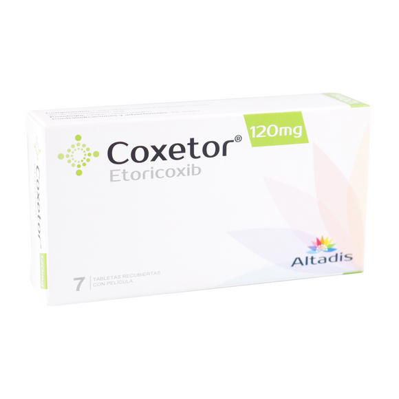Coxetor 120mg 7 tabletas — Altadis Farmacéutica