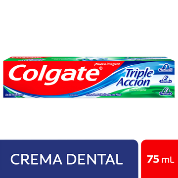 Crema Dental Colgate Triple Acción con flúor 75 ml — Colgate-Palmolive