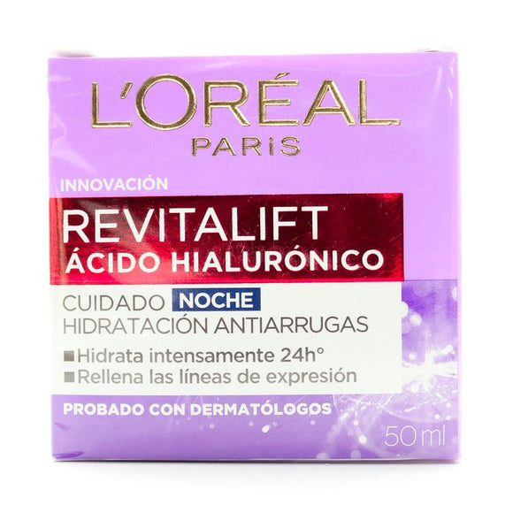 Crema Facial de Noche Dermo Expertise Revitalift Ácido Hialurónico 50 ml L'Oréal