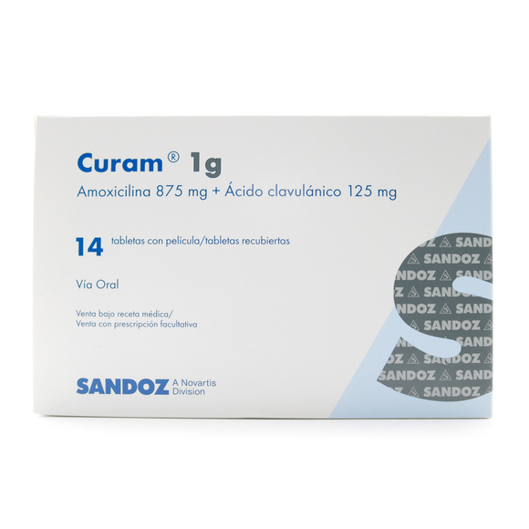 Curam 1g 14 tabletas — Gsk