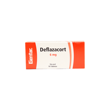 Deflazacort 6mg 10 tabletas — Genfar