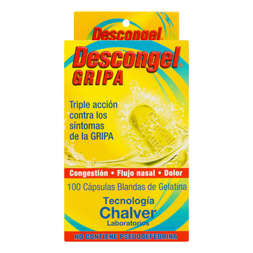 Descongel Gripa 100 cápsulas — Chalver