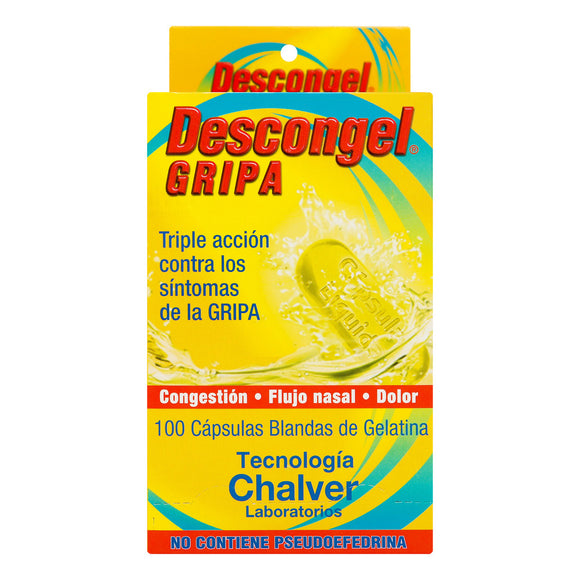 Descongel Gripa 100 cápsulas — Chalver