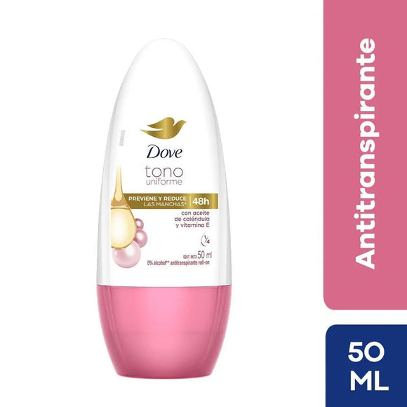 Desodorante Dove Roll-On Tono Uniforme Caléndula y Vitamina E 50 ml — Unilever