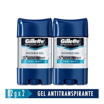 Desodorante Gillette Clear Gel Cool Wave 82 g x 2 Uds — Procter & Gamble