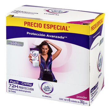 Desodorante Lady Speed Stick Clinical Crema 6x30g — Colgate-Palmolive