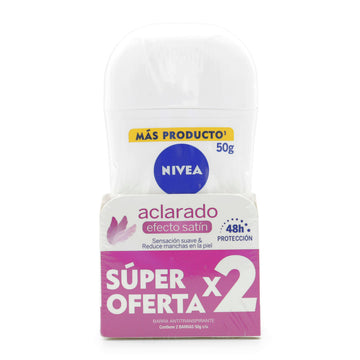 Desodorante Nivea Barra Aclarado Efecto Satín 50g — Beiersdorf