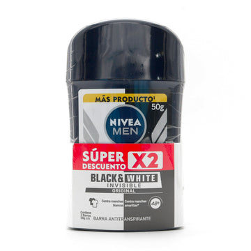 Desodorante Nivea Barra Black and White Hombre 50g — Beiersdorf