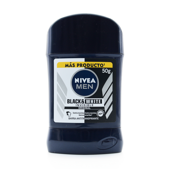 Desodorante Nivea Barra Invisible Black & White 50 gr — Beiersdorf