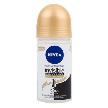 Desodorante Nivea Rollon Black White Efecto Satin 50 ml — Beiersdorf