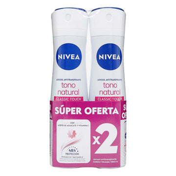 Desodorante Nivea Spray Aclarado Natural Classic Touch x 2 Und 150 ml — Beiersdorf