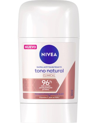 Desodorante Nivea Tono Natural Clinical antitranspirante barra 50ml — Beiersdorf