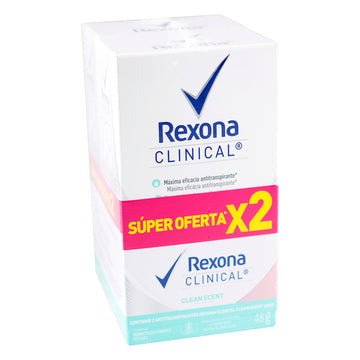 Desodorante Rexona Clinical Clean Scent 48 g Turquesa — Unilever