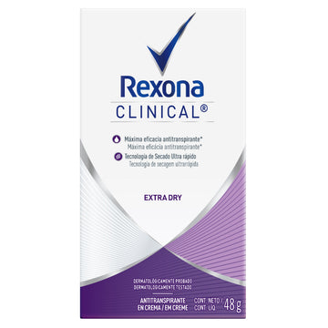 Desodorante Rexona Clinical Extra Dry 48 gr Morado — Unilever