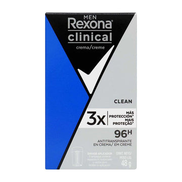 Desodorante Rexona Clinical Men Clean Crema 48 g x 2 Unidades — Unilever
