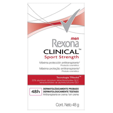 Desodorante Rexona Clinical Men Sport Strength Crema 48 g - Unilever