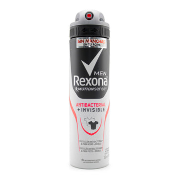 Desodorante Rexona spray antibacterial + invisible 150 ml — hombre