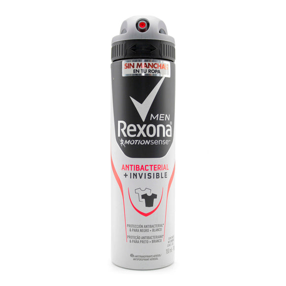 Desodorante Rexona spray antibacterial + invisible 150 ml — hombre