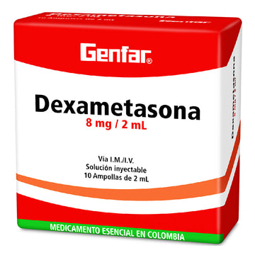 Dexametasona 8 mg 2 ml 10 Ampollas — Genfar
