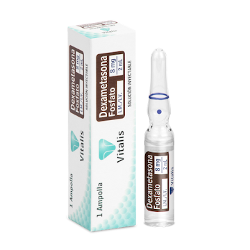 Dexametasona 8mg Fosfato disódico 2mL 10 ampollas — Vitalis