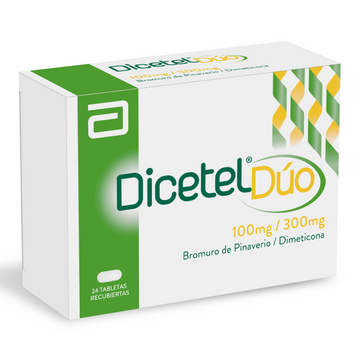 Dicetel Duo pinaverio 100mg simeticona 300mg 24 tabletas — Abbott