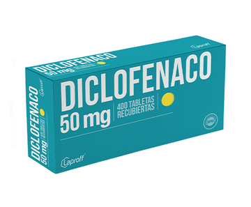 Diclofenaco sódico 50 mg caja x 400 tabletas recubiertas — Laproff