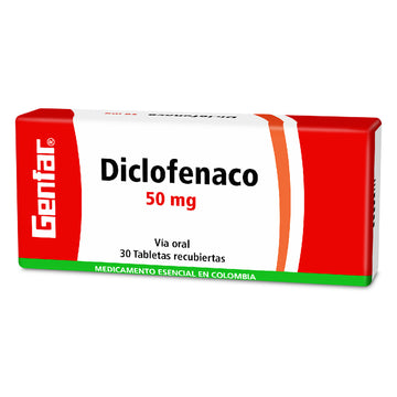 Diclofenaco 50mg 30 Tabletas — Genfar