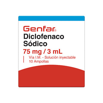 Diclofenaco 75mg 10 ampollas — Genfar