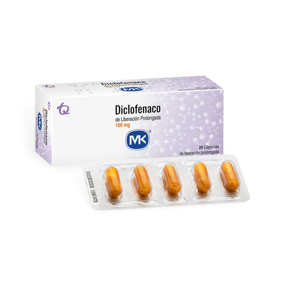 Diclofenaco Retard 100mg 20 Cápsulas — MK