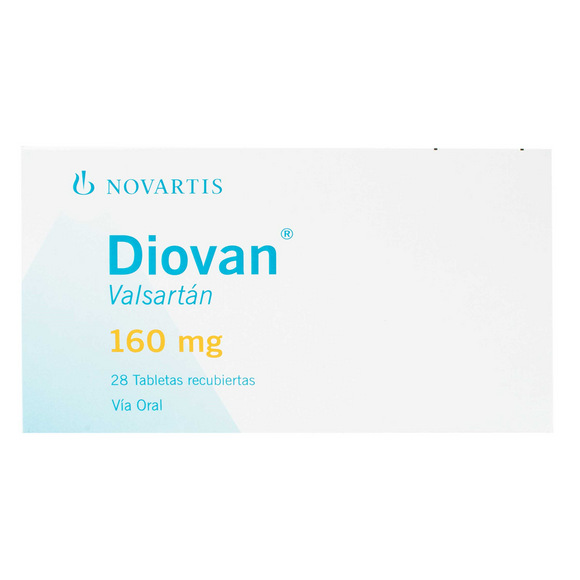 Diovan valsartán 160mg 28 tabletas recubiertas — Novartis
