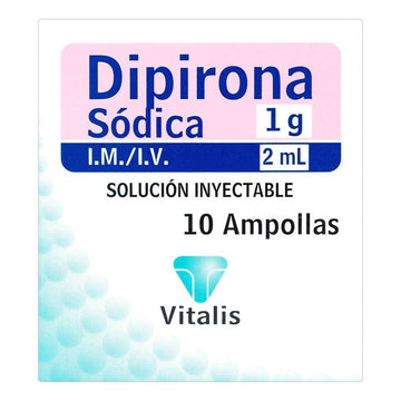 Dipirona 1g sódica 2mL 10 ampollas — Vitalis