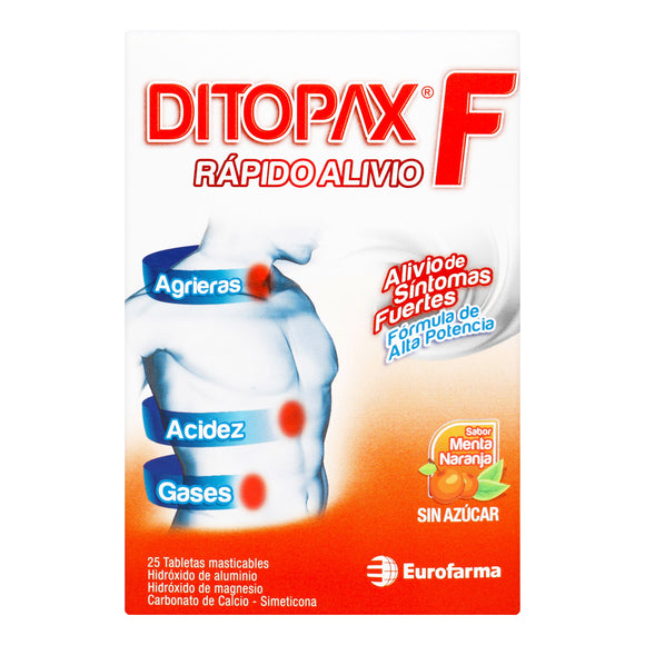 Ditopax F 25 tabletas masticables — Eurofarma