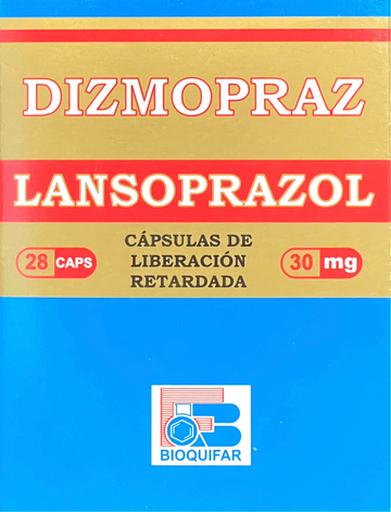 Dizmopraz 30mg (lansoprazol) 28 cápsulas — Bioquifar Pharmaceutica