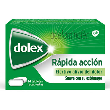 Dolex 500 mg 24 Tabletas rápida acción — acetaminofén — Haleon