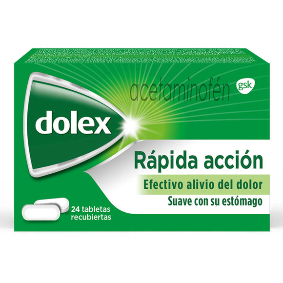 Dolex 500 mg 24 Tabletas rápida acción — acetaminofén — Haleon